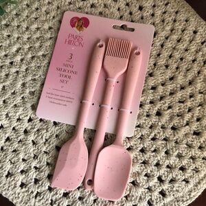 Paris Hilton Pink Mini Silicone Kitchen Tool Set